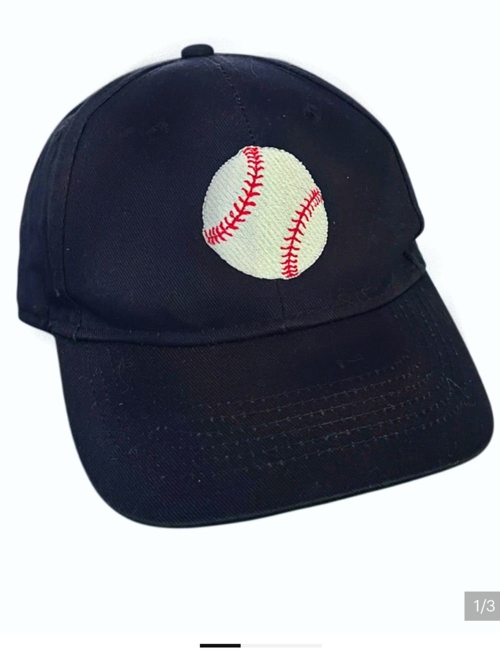Youth Navy Embroidered Baseball Cap